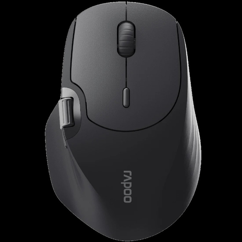 RAPOO MT560 Ergonomic Optical Mouse With Bluetooth(2.4GHz Wireless, Black)