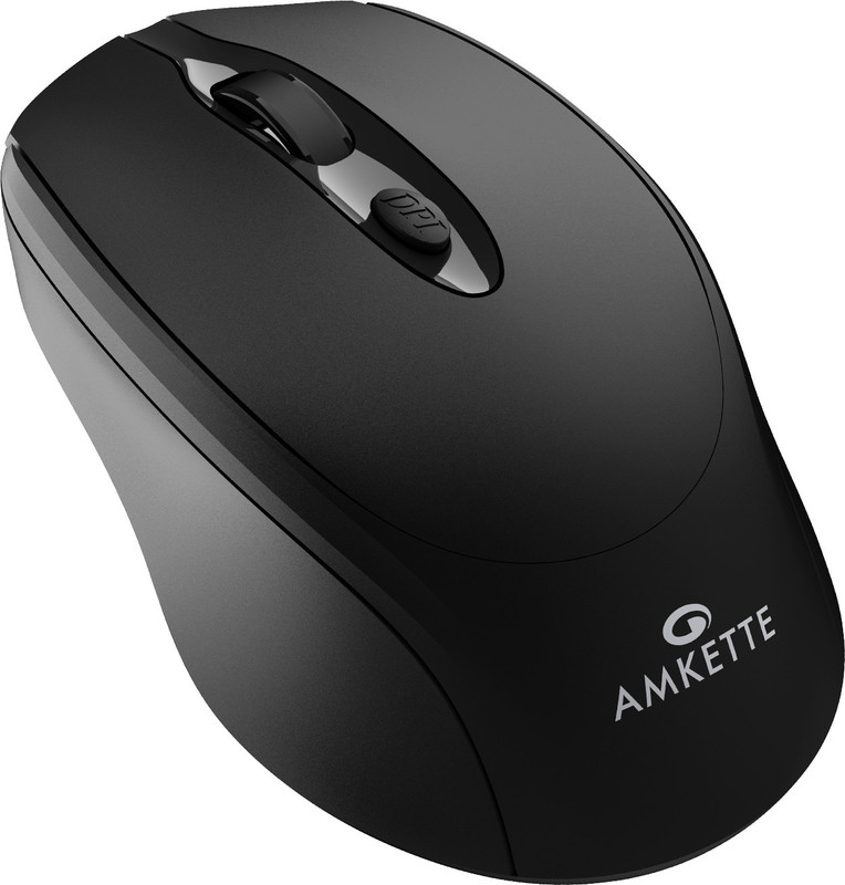 AMKETTE Hush Pro Byte Plus Ambidextrous Optical Mouse Rechargeable Bluetooth(Bluetooth, 2.4GHz Wireless, White)