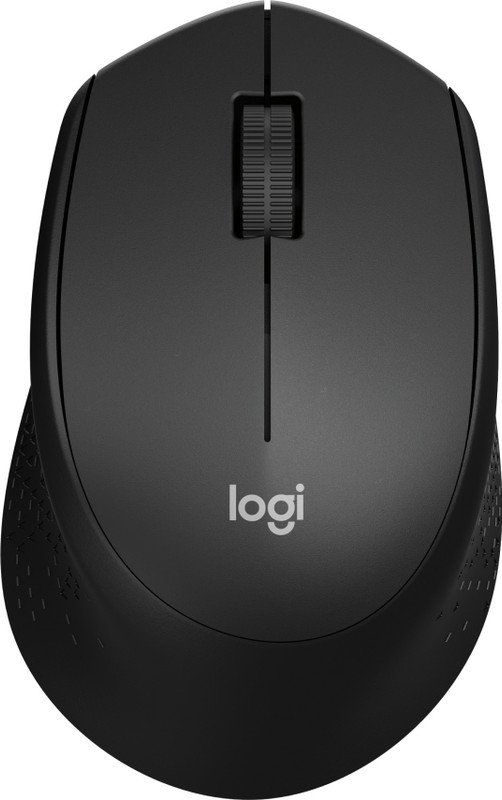 Logitech M331 Silent Plus, 1000 DPI Optical Tracking Ambidextrous Optical Mouse(2.4GHz Wireless, Black)