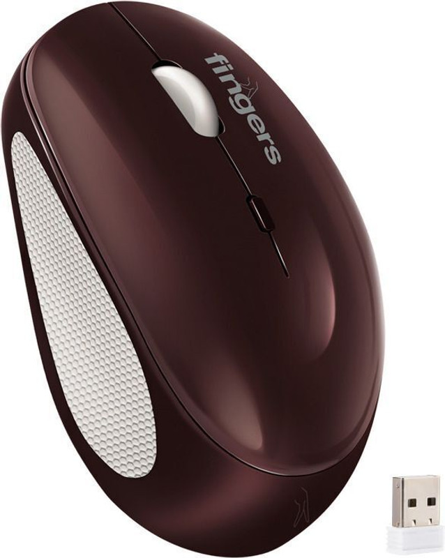 FINGERS CherryGrip Ergonomic Optical Mouse(Bluetooth, 2.4GHz Wireless, Cherry Red)