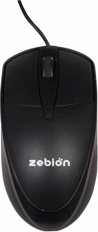 zebion Quick Mouse with DPI 1000, Comfortable Feel, Ergonomic Design, 1 Year Warranty, Wired Ambidextrous Optical Mouse(USB 2.0, Black)