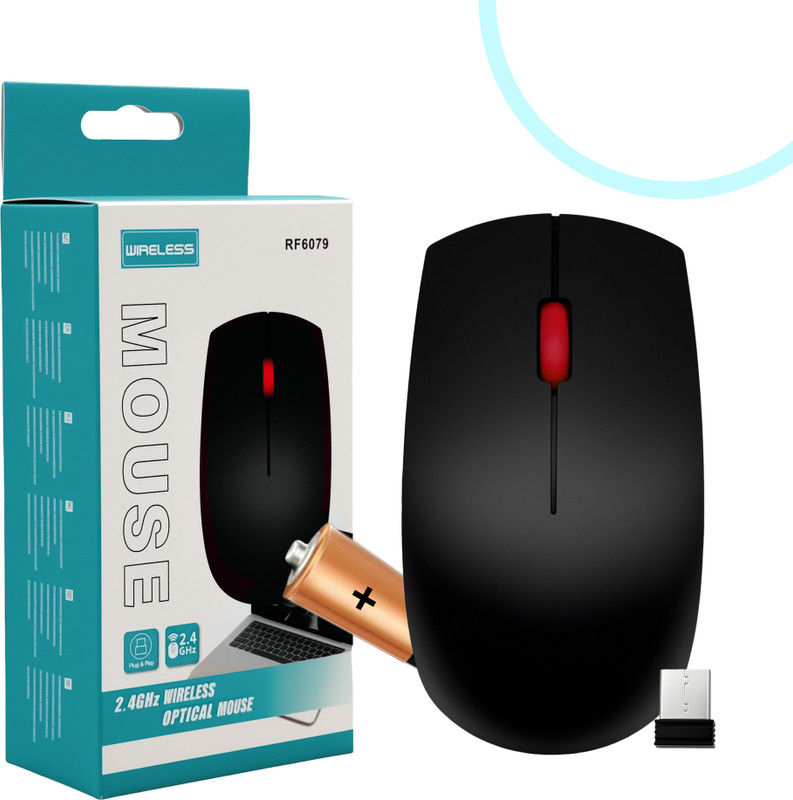 Dozy Wireless Compact Mouse, 1600 DPI Optical sensor, 2.4GHz Wireless Nano USB Right Handed Optical Mouse With Bluetooth(2.4GHz Wireless, Black)