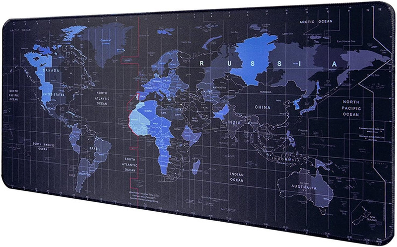 WOKO Large Extended Mouse Pad, Soft Gaming Desk Keyboard Pad Mat for Offices & Home Non Slip Base Mousepad(Black&Blue)