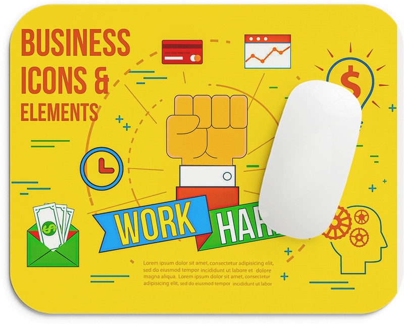santer Motivational Quotes Mouse pad - Work Hard Mouse pad for Computer - Laptop - Non Slip Base Mousepad(Multicolor)