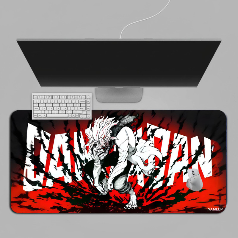 samep Anime Demon XL Mouse Pad Extended Desk Mat Anti Slip Gaming Office Non Slip Base Dual Sided Mousepad(Red, Black)