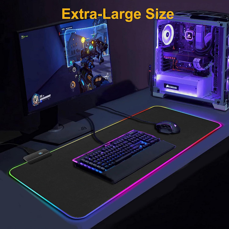 Joyjay Gaming RGB mousepad for gamer Non Slip Base Mousepad(Multicolor)