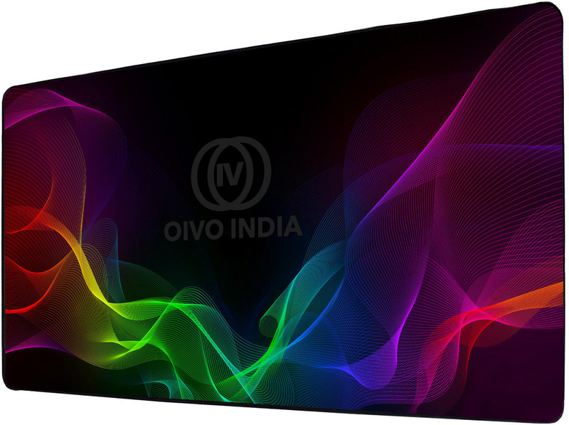 OIVO INDIA Extended Size XL Gaming Non-Slip Rubber Base PC Laptop Keyboard Non Slip Base Mousepad(Multicolor)
