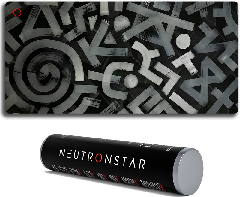 NEUTRONSTAR Elegant Series Cyber pattern 2 universal gaming Non Slip Base Mousepad(Stone Gray)