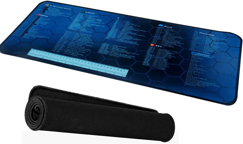 Chhogli Keyboard Shortcuts Mouse Mat_1 Non Slip Base Mousepad(Blue)