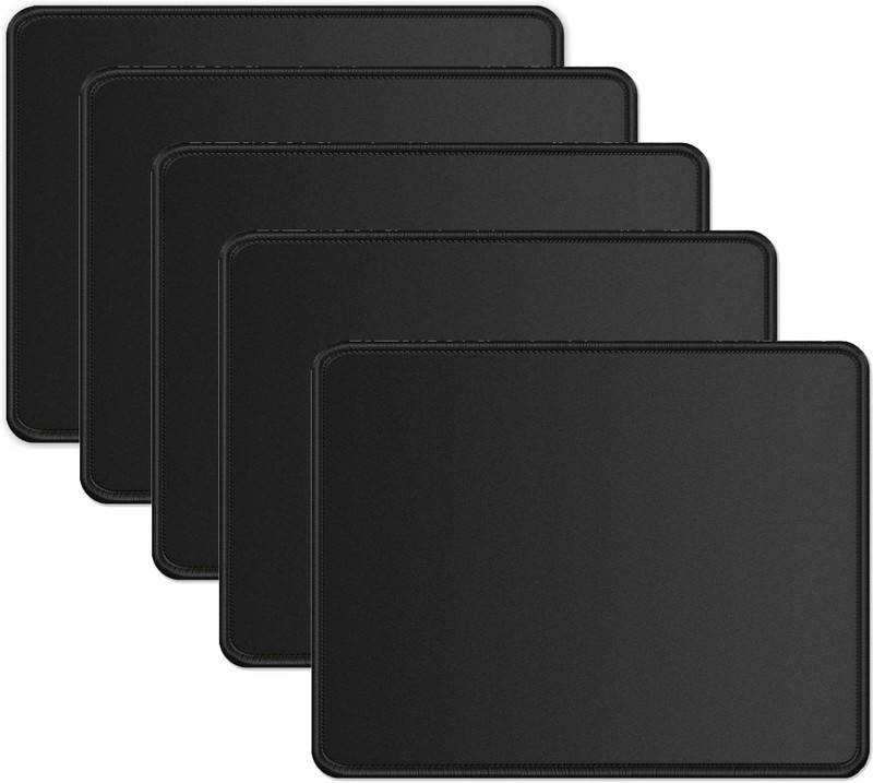 Civon Pack of 5 Premium Quality Mouse Pad for Laptop Non Slip Base Mousepad(Black)