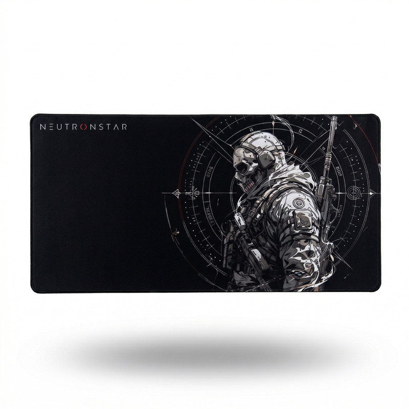 NEUTRONSTAR Gaming Series DARK GHOST Universal Gaming Non Slip Base Mousepad(Dark Chocolate Black)