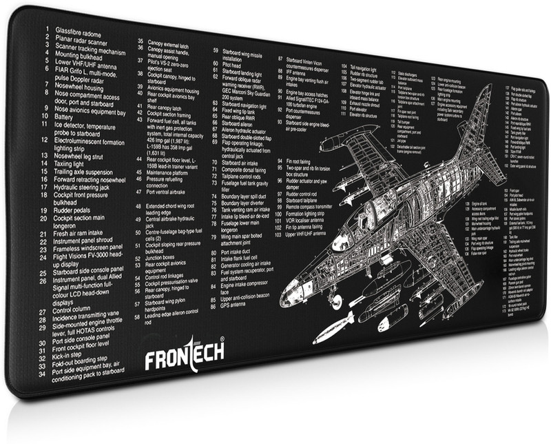 Frontech Extended Gaming Mouse Pad (900 x 400 mm) – Premium Desk Mat | Stitched Edges | Non Slip Base Mousepad(Blue)