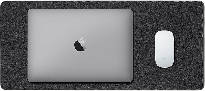 DailyObjects Turf Felt Mini Desk Mat (Black) Mousepad(Black)