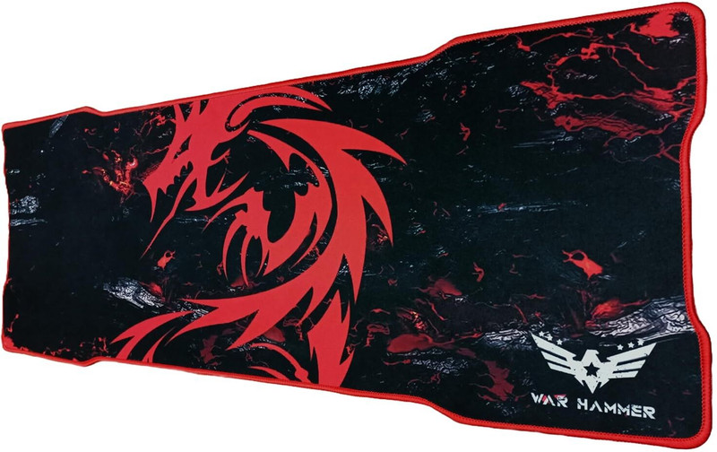 Warhammer GX1050 Speed Type Mouse Pad Gaming Non Slip Base Mousepad(Red, Black)