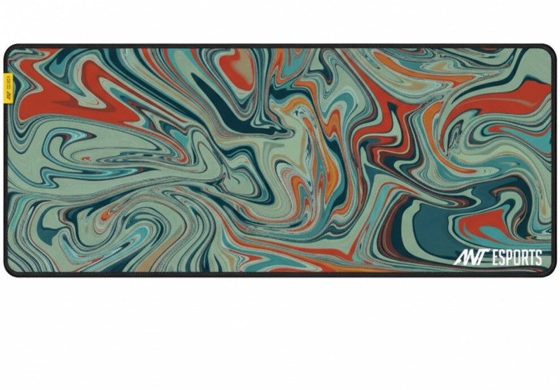 Ant Esports Tropical Wave Unique Gaming Mouse Pad for Mouse Keyboard Stitched Edges Non Slip Base Mousepad(Dusky Green Tropical Wave)