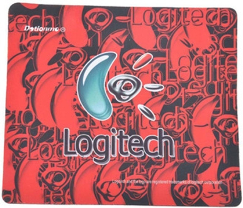 Multybyte Logitech Style GP-10077 | Rubber Non Woven Fabric Mouse Pad, Black Non Slip Base Mousepad(Multicolor)