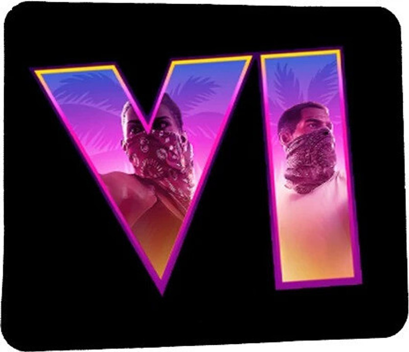 THE NEXGEN STORE MOUSEPAD-GTA6-1 Non Slip Base Mousepad(Black)