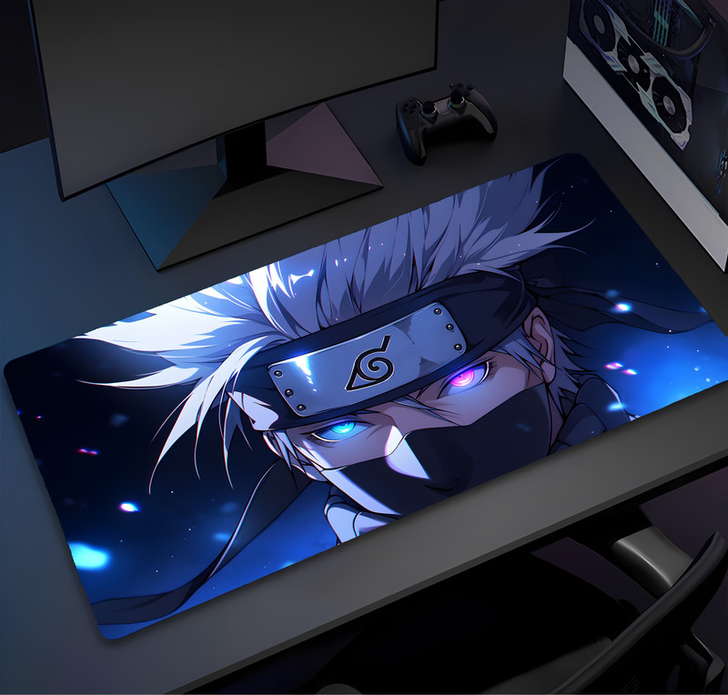 Eshaaver Animie Printed kakashi hatake Laptop & Desktop Mat /Desk Pad Dual Sided Mousepad(Multicolor 14)