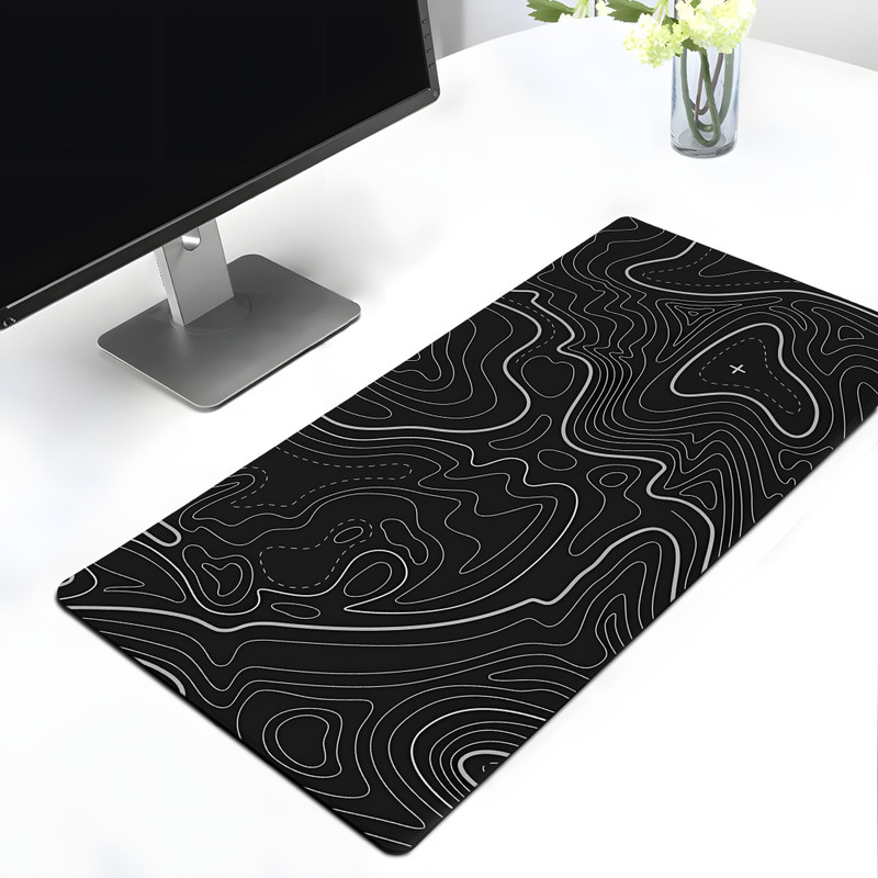 Teesown Printed Black Desk Mat for Laptop/Pc Non Slip Base Mousepad(Multicolor)