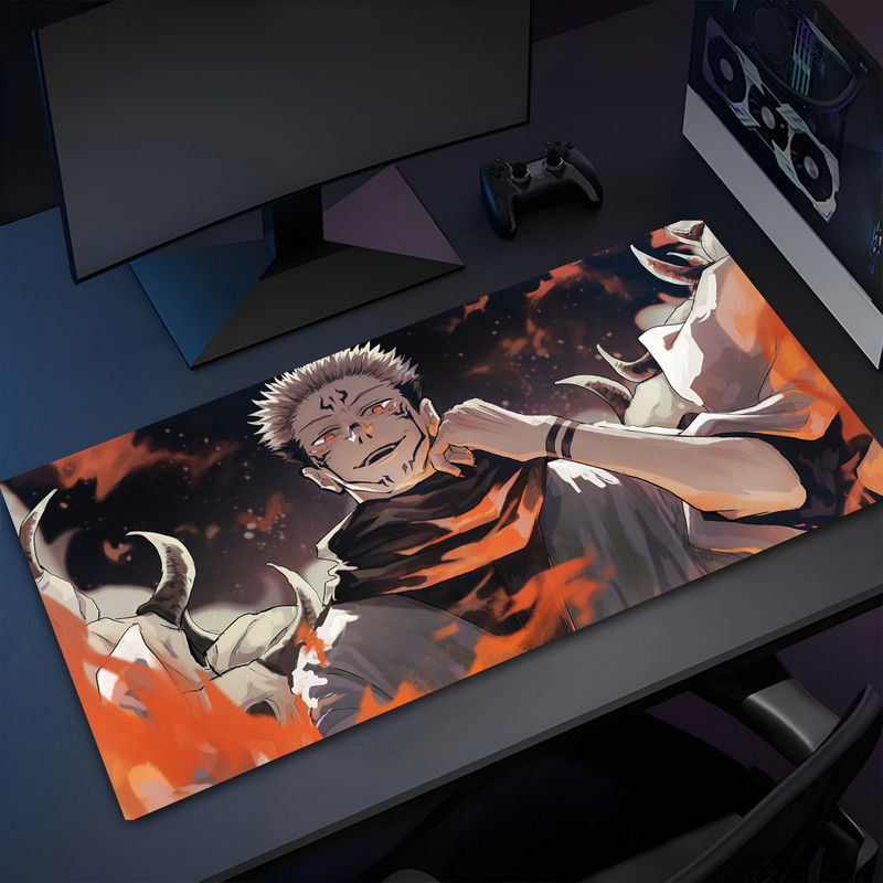Eshaaver Laptop Mat Zenitsu Agatsuma Animie Print & Spill Proof Desktop MAT-DSDP001 Mousepad(Multicolor)
