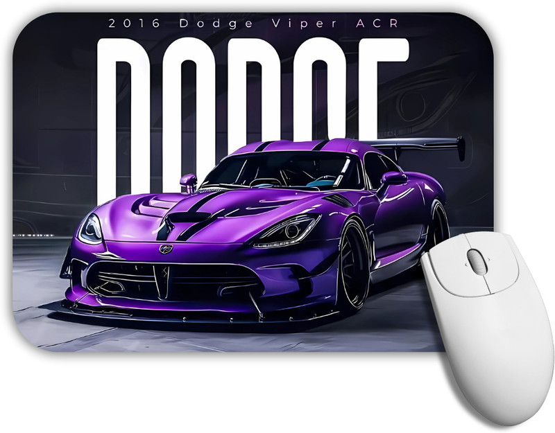 GROOFIEZ Car Racing Mouse Pad Non-Slip Rubber Base for PC Laptop (9x7 inch) Non Slip Base Mousepad(Black)