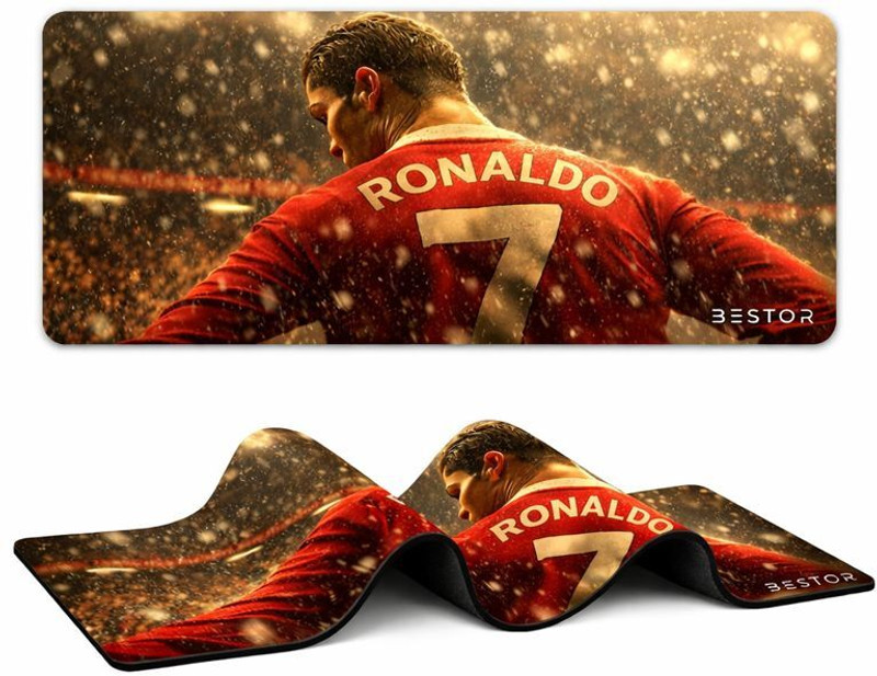 XENOAHS RONALDO Edition Deskpad Large Computer Mouse Mat Non Slip Base Mousepad(Multicolor)