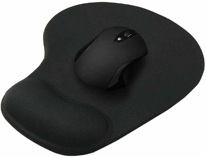 LipiWorld Mouse Pad,Ergonomically Designed Non-Slip Skid Resistant Anti-Skid Mouse Pad with Gel Wrist Rest Comfort Support Gaming Mousepad Black Non Slip Base Mousepad(Black)
