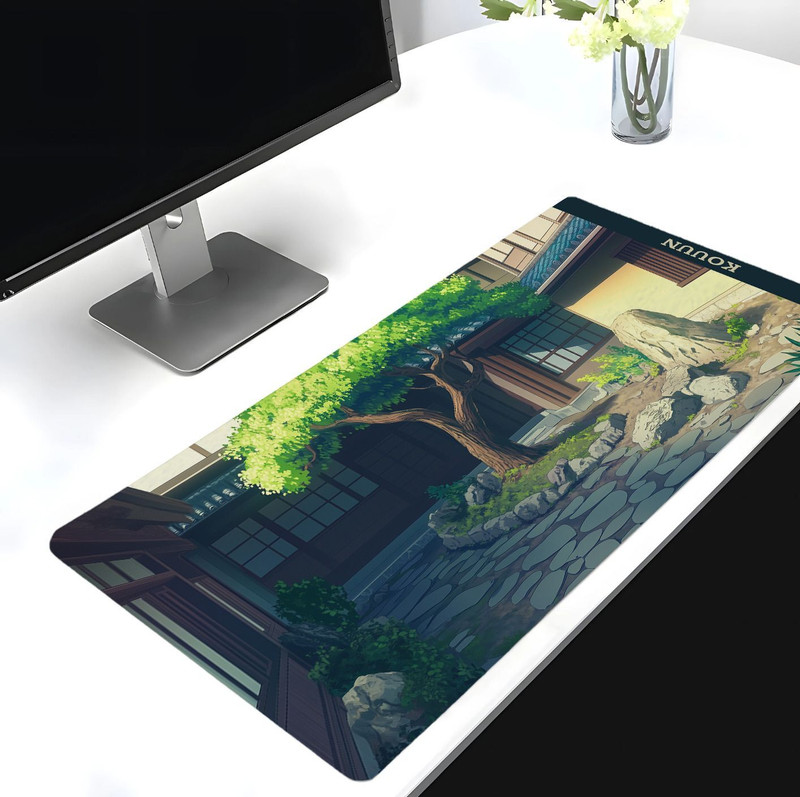 Eshaaver Anime Scenic Gaming Mouse Pad – Large, Non-Slip, Smooth Surface for Desk & PC Non Slip Base Mousepad(Multicolor 7)