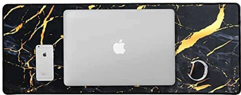 Rexmon Keyboard Pad Fancy Yellow Long Extended Waterproof Foldable Mouse Pad Non Slip Base Dual Sided Mousepad(Yellow)