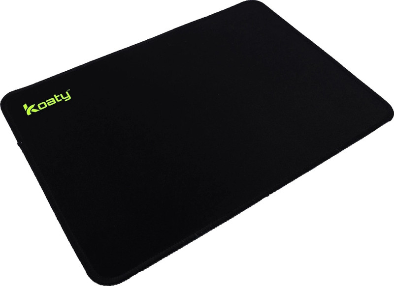 Koaty Ultra-Smooth Large Size Durable Stitched Edges, Non-Slip Rubber Base 35cmx25cm Non Slip Base Mousepad(Black)