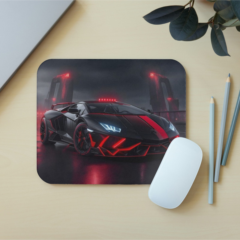 makekart Powerful Lamborghini Aventador SVJ Mousepad Non Slip Base Mousepad(Black)