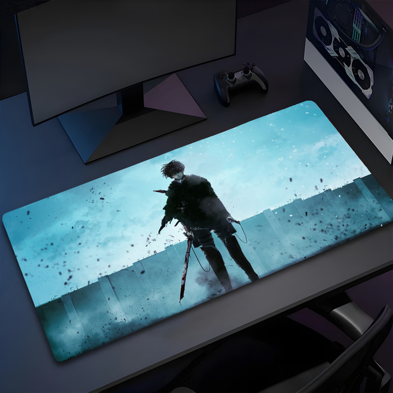 Eshaaver Animie Printed Laptop & Desktop Mat /Desk Pad with Spill Proof Quality-DMAOT051 Non Slip Base Mousepad(Mult Color)