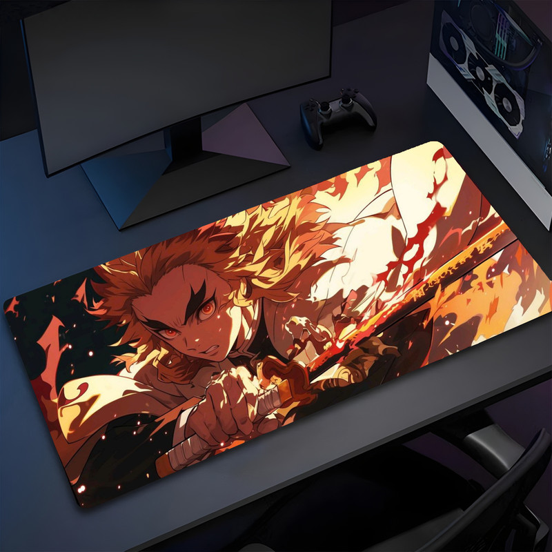 Eshaaver Laptop & Desktop Mat Tomioka & Geto Animie Printed Anti-Fray Cloth & Spill Proof Non Slip Base Mousepad(Multicolor)
