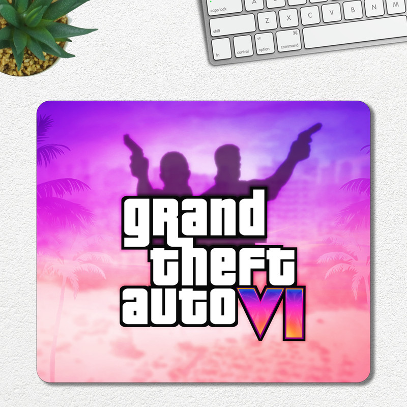Ourrble GTA VI Mouse pad with Anti-Slip Rubber Base & Smooth Mouse Control Non Slip Base Mousepad(Multicolor)