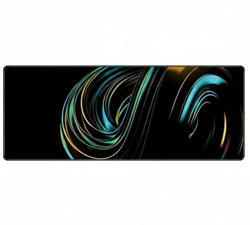 ApexGrip Anti-Slip Rubber Base Border Stitched Gaming Mouse Pad Extended Desk Mat Non Slip Base Mousepad(Abstract Digital&Black)