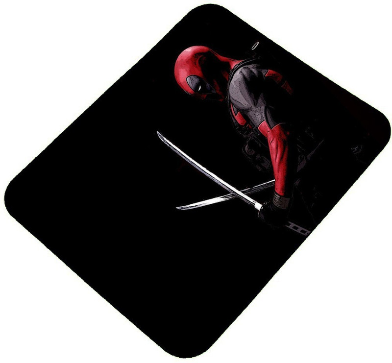 Clapcart Designer-Printed-Mousepad-00224 Non Slip Base Mousepad(Black, Red)