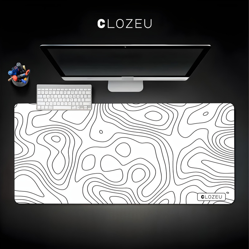 CLOZEU Mouse Pad, Large Extanded Desk Mouse Pad, Non-slip Spill-Resistant Non Slip Base Non Slip Base Mousepad(Gray)