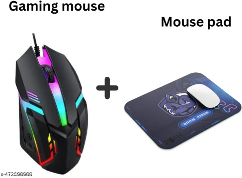 rssh creation Combo Set Non Slip Base Dual Sided Mousepad(Multicolor)