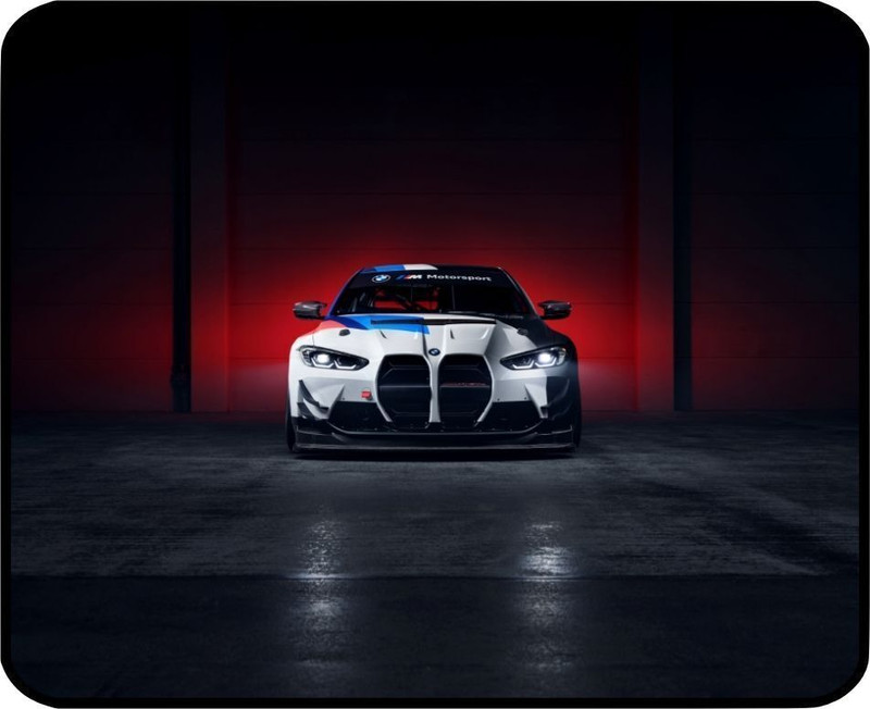 KAIZER BMW M4 Car Themed HD Print Stitched Mousepad For Laptop/PC Non Slip Base Mousepad(Multicolor)