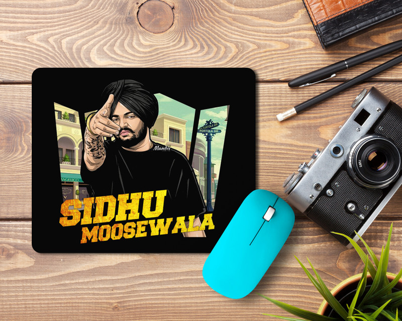 ZORI Sidhu Moose Wala Printed Non-Slip Rubber Base Mouse pad for Laptop and Computer Non Slip Base Mousepad(Sidhu Moosewala)