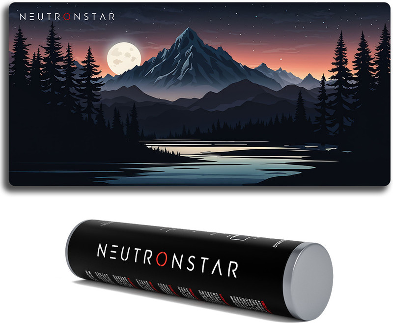 NEUTRONSTAR Aesthetic Series LANDSCAPE 2 Universal Gaming Non Slip Base Mousepad(Raisin Black)