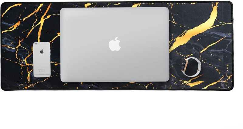 MMTSWorld Large Mouse Pad for Computer & Laptop Non Slip Base Mousepad(Black)