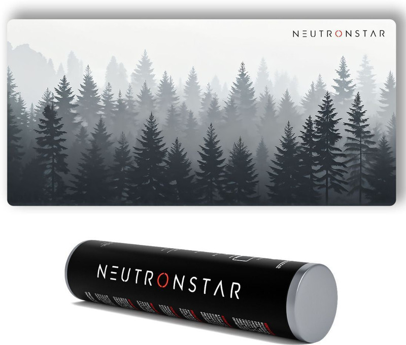 NEUTRONSTAR Aesthetic Series: Rain Forest Universal Gaming Mouse Pad Non Slip Base Mousepad(Cloud Gray)