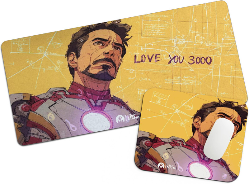 Tee Mafia IronMan - Superhero Comic Series - 2pcs Combo Set of Non Slip Base Mousepad(Multicolor)