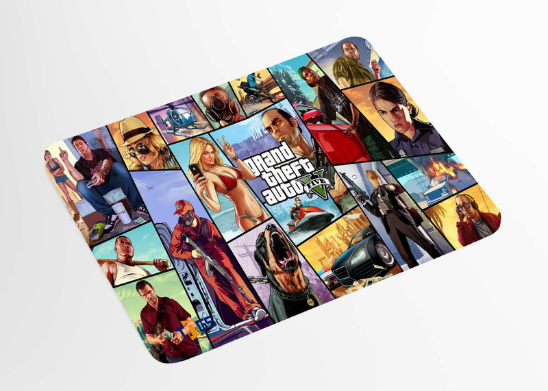 THE NEXGEN STORE GTA 5 THEME HD PRITED MOUSEPAD FOR LAPTOP AND DESKTOP Non Slip Base Mousepad(Black)