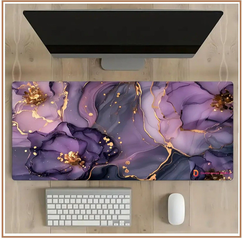 quedoris Keyboard Mat, Mouse Pad Shortcut Keys Desk Mats for Office Non Slip Base Mousepad(Blue Car)