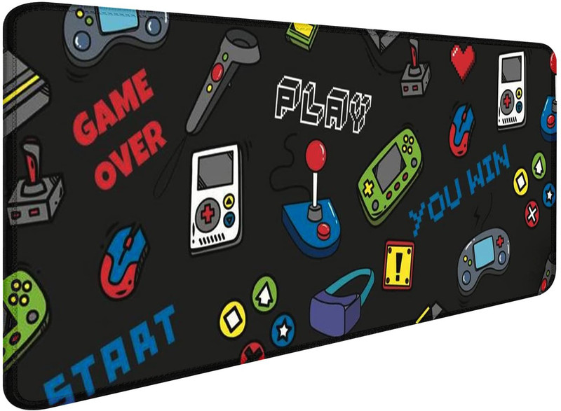 AlexVyan Video Gaming Anti-Fray Water Resistant Computer Keyboard Mouse Mat Large Non Slip Base Mousepad(Multicolor)