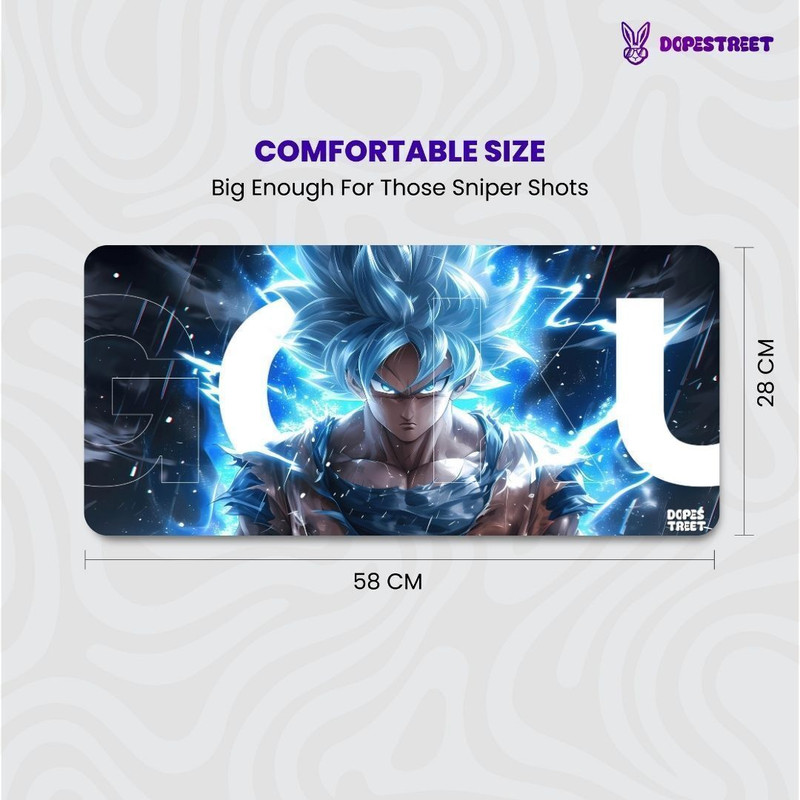 Dopestreet Dragon Ball Z Goku Mouse Pad â€“Anti-Slip Extended Desk Mat Non Slip Base Mousepad(Multicolor)