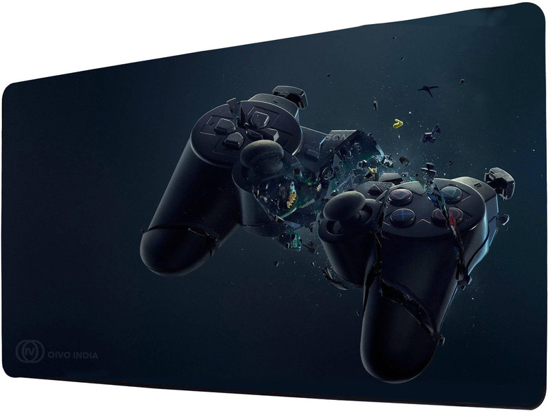 OIVO INDIA Gaming Large Extended Desk Mouse Pad with Special Surface for Gamer/Office/Home Non Slip Base Mousepad(Black)