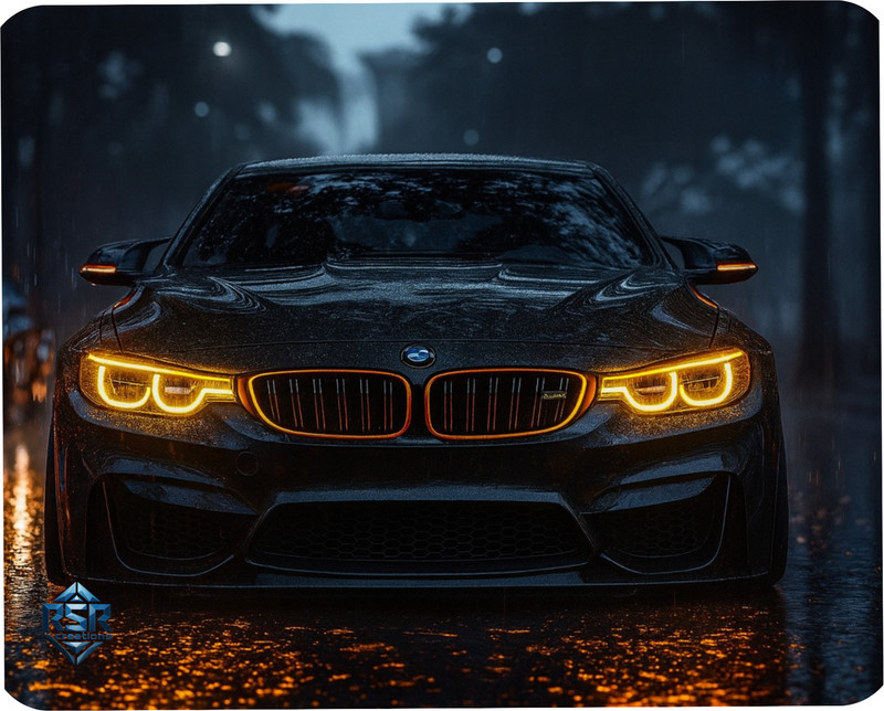RSRCreations BMW Printed Mousepad Non Slip Base Mousepad(Multicolor)
